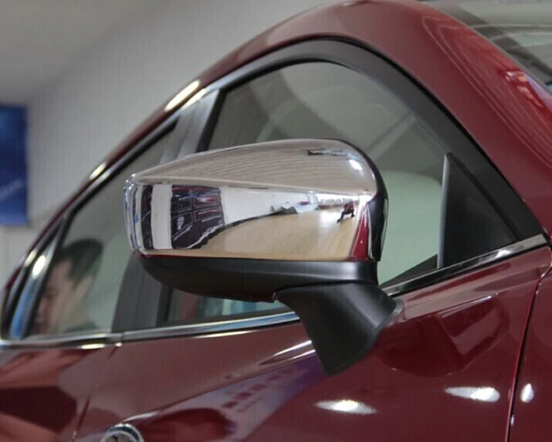 Для Mazda 3 ABS Хромированная Боковая дверь корпус бокового зеркала зеркальный протектор заднего вида крышка автомобиля Стайлинг Аксессуары 2 шт