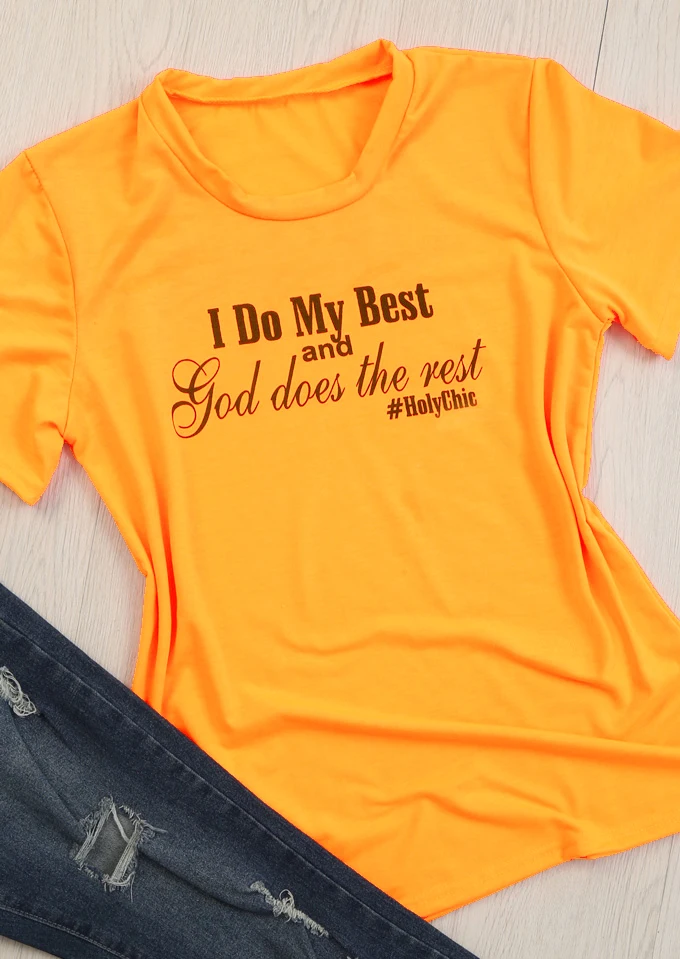I Do My Best god do the reest футболка с коротким рукавом христианские женские модные футболки 90 s девушка желтый хлопок топы гранж tumblr футболка