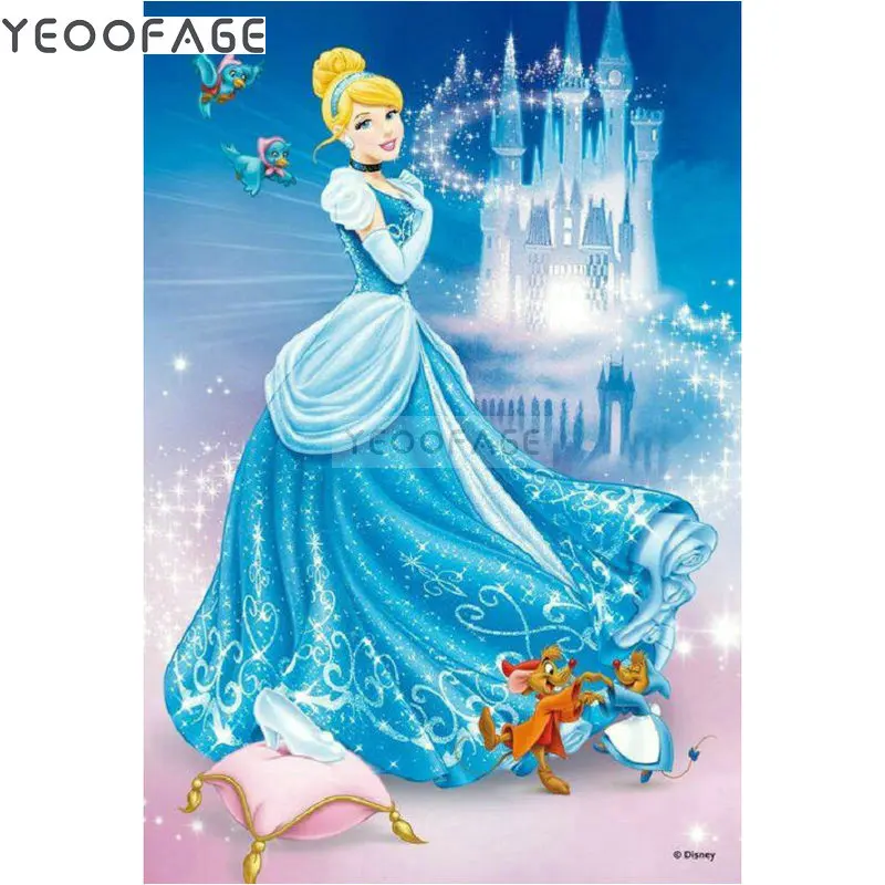 

DIY 5D Full Diamonds Embroidery square Diamond Painting Cross Stitch Kits Princess pattern Diamond Mosaic picture