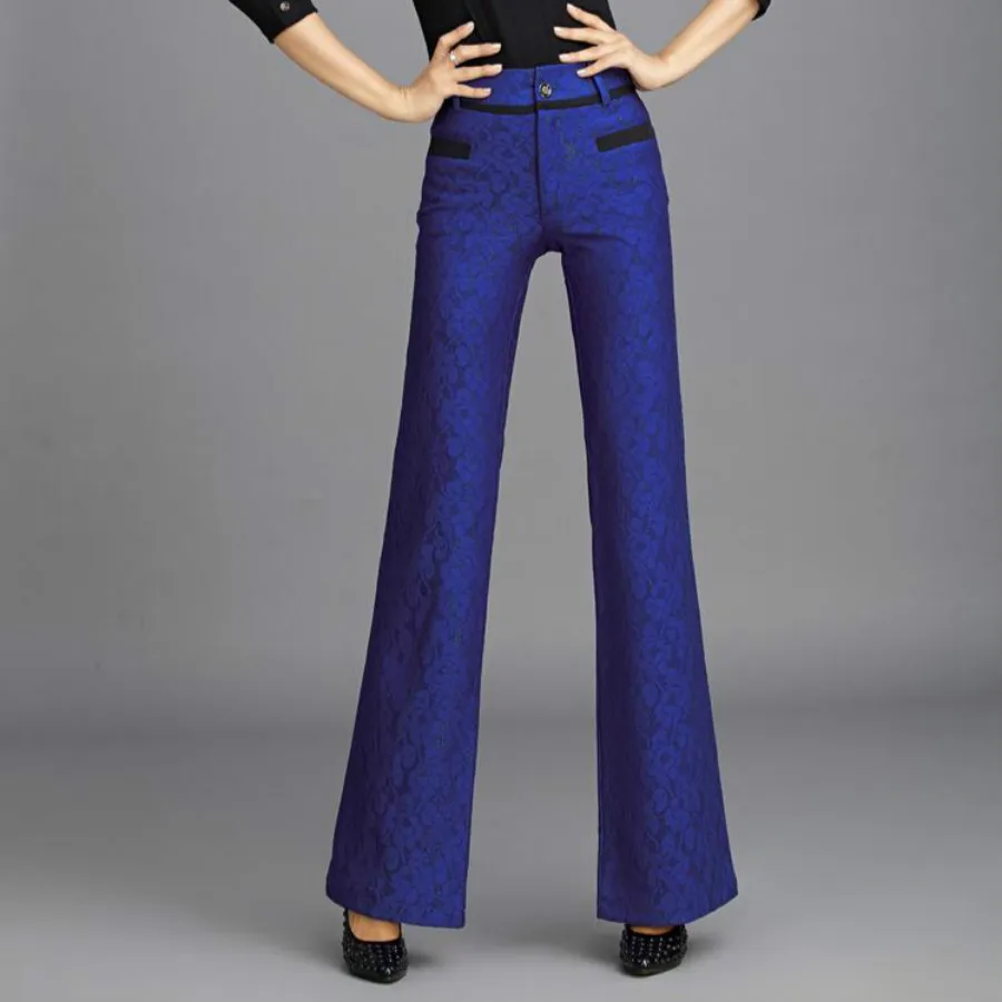 

2017 new spring and autumn Fashion casual plus size lace female women girls flare pants trousers clothes 79080