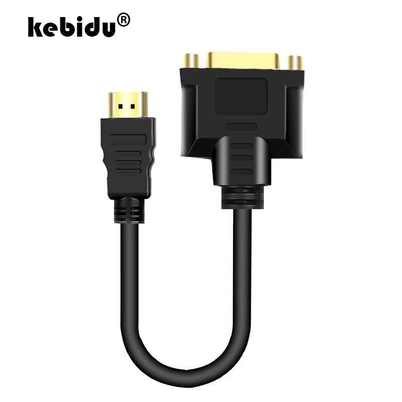 Kebidu Новый адаптер HDMI штекер DVI 24 + 5 гнездовой преобразователь в для кабеля с