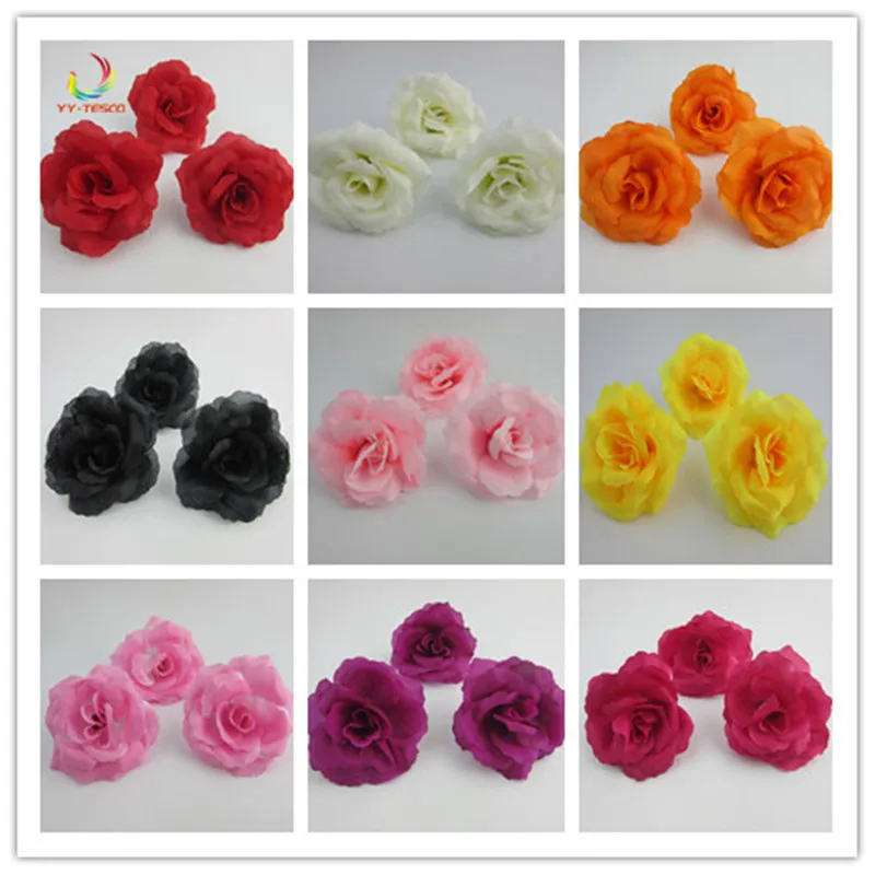 

15 Colors 50pcs 7CM Artificial Rose Flowers Wedding Bride Bouquet silk PE Foam DIY Home Decor Floral Wreath Party decoration