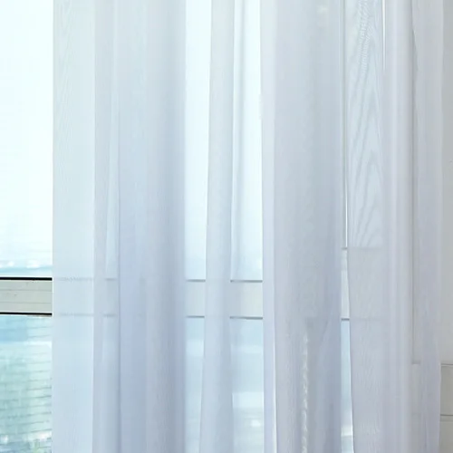 Одноцветная Радужная летняя занавеска, современные занавески для спальни, гостиной, современные занавески из вуали, отвесная панель, кухонная занавеска, готовые - Цвет: Gray Tulle