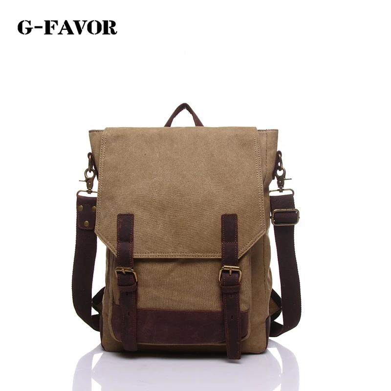 

Quality supplier of men's canvas backpack solid color large-capacity leisure multi-purpose travel shoulder bag