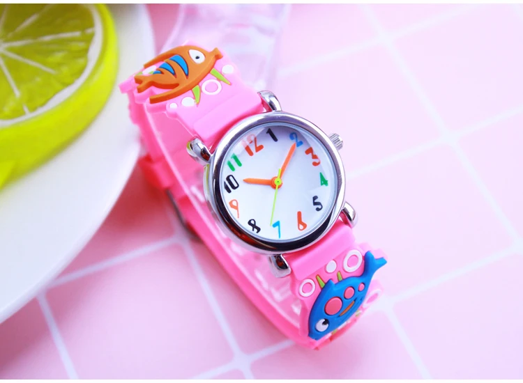 

2019 Children's Cartoon Quartz Boy Watch Child Student 3D Anime Marine Life Watch Girl Birthday Gift Watch