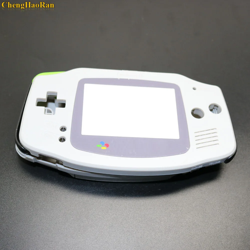 ChengHaoRan 1set Grey For Gameboy Advance Plastic Shell Case Housing w Screen For GBA case Cover with screwdriver