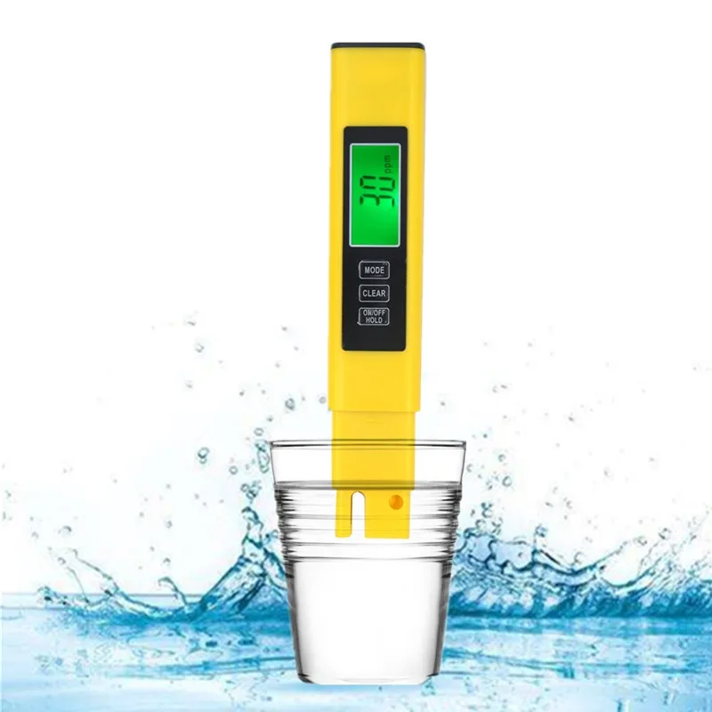 Yellow Digital Portable EC Meter ATC Automatic Calibration EC Tester Water Qualit Monitor 40% off - Цвет: Yellow