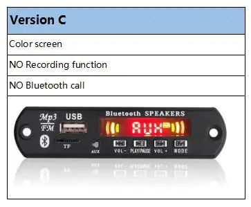KEBIDU цветной экран Bluetooth 5,0 MP3 декодер плата WMA WAV FLAC APE MP3-плеер USB TF fm-радио модуль с записью звонков - Цвет: Color screen