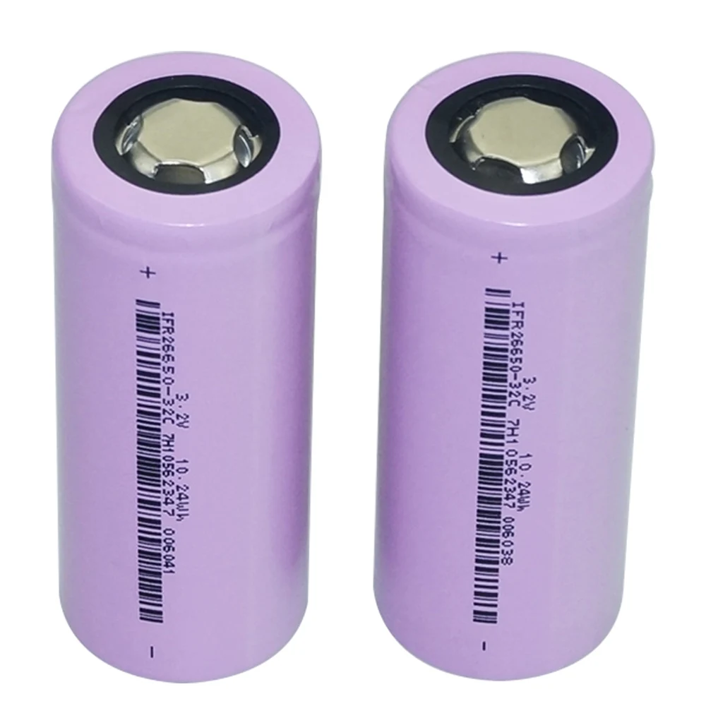 

2-4 pcs Hixon LiFePo4 cell 3,2V/11.24Wh 3200mAh IFR26650 rechargeable battery Flat Top with UN und UL certification