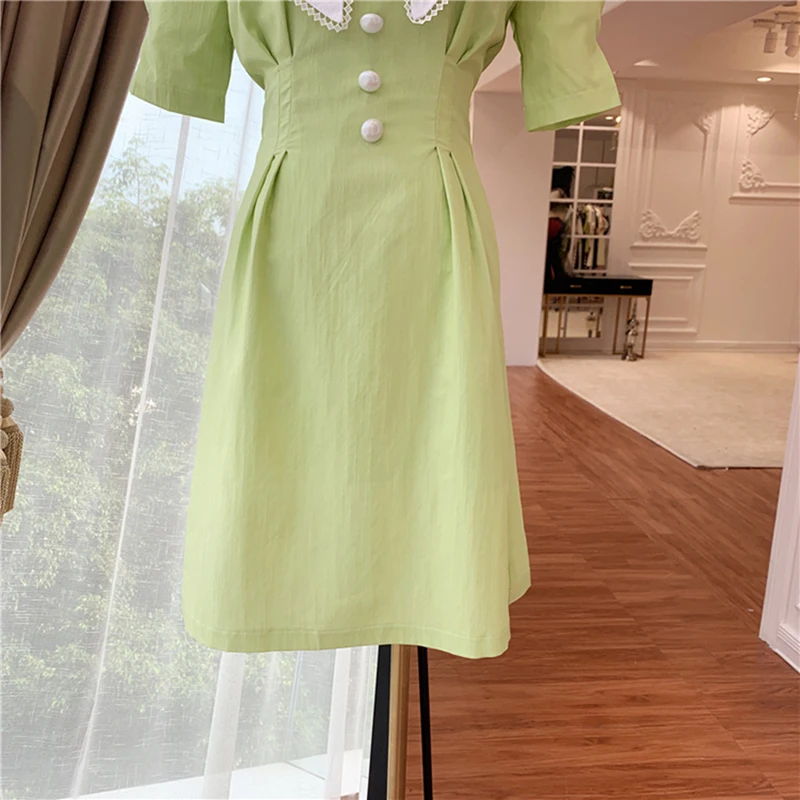 HIGH STREET, новая мода, дизайнерское подиумное платье для женщин, короткий рукав, цветной блок, воротник Питер Пэн