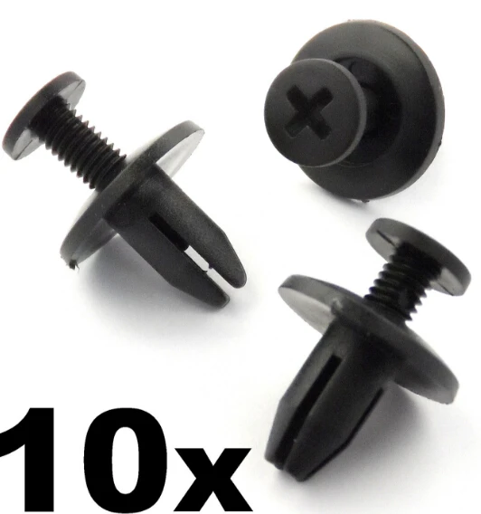 10x For Honda 6mm Screw Fit Rivet Interior Trim Clips For Cowls