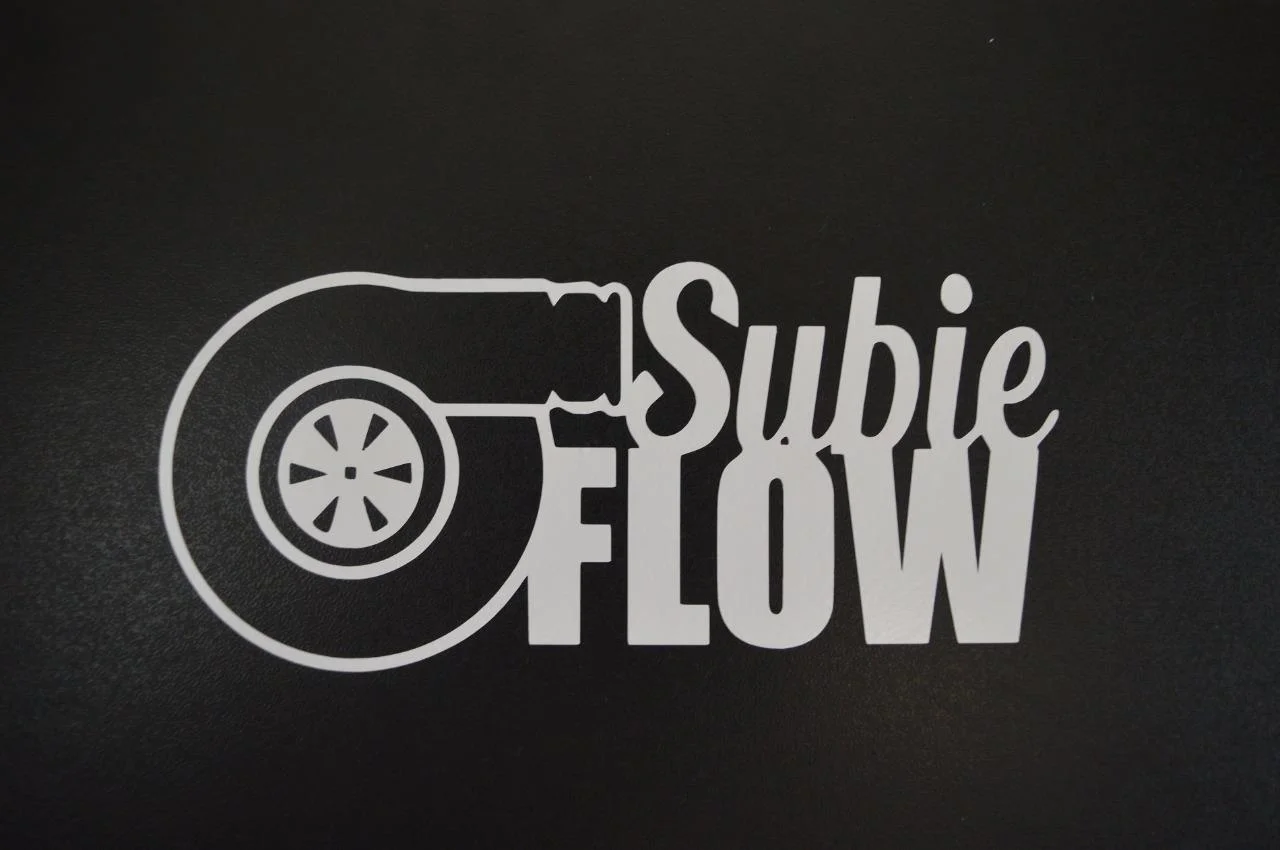 For Subie flow subaru STI WRX Impreza BRZ turbo window sticker vinyl