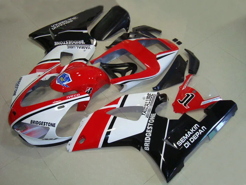 

Motorcycle Fairing kit for YAMAHA YZFR1 98 99 YZF R1 1998 1999 YZF1000 yzfr1 ABS TOP White red black Fairings set+gifts YC12