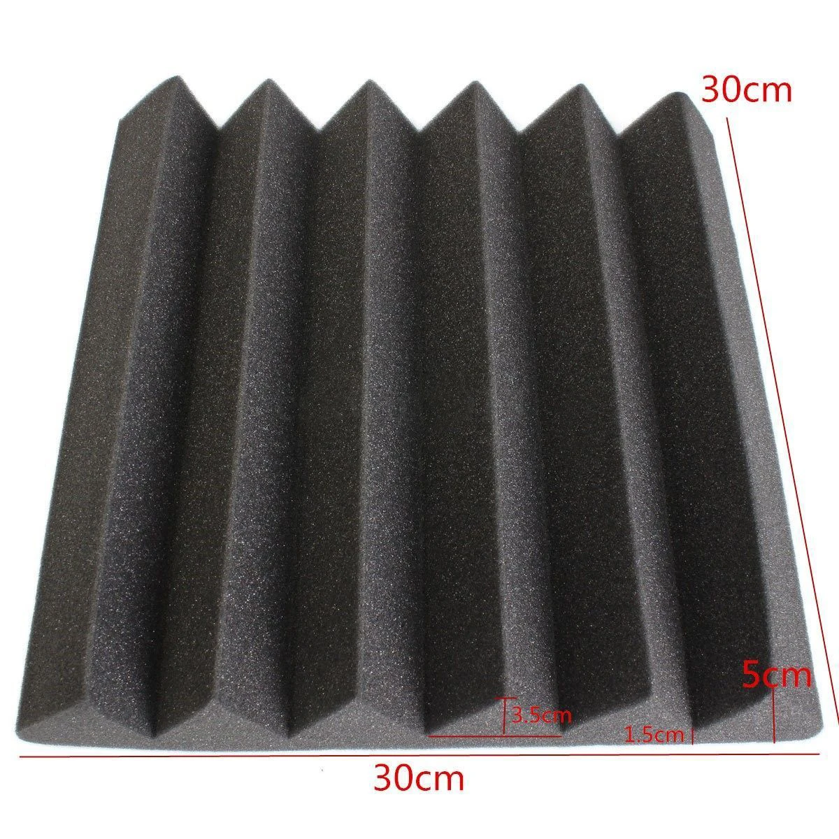 

Soundproofing Foam Acoustic Foam Sound Treatment Studio Room Absorption Wedge Tiles Polyurethane Wedge Studio Foam 30 * 30 * 5cm