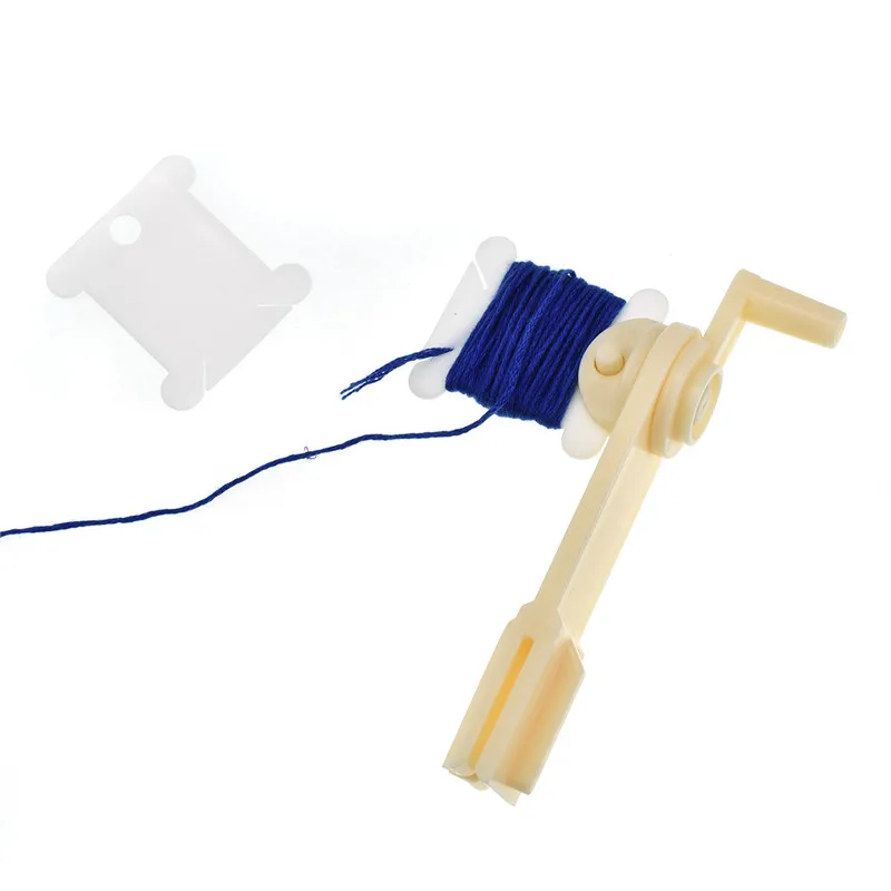 1 Piece String Winder With 30pcs Embroidery Floss Plastic Thread Bobbins Floss for Storage Holder Winding Stitch Wound DIY Craft (10)