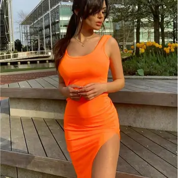 

New Summer Women Sexy Cocktail Club Dresses Bandage Bodycon Cut Out Sleeveless O neck Party Slim Long Dress