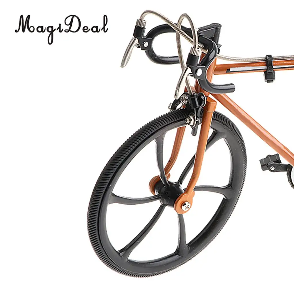 1/10 Scale Simulation Alloy Diecast Racing Exquisite Bike Sport Bicycle Model Hobbies Games Toy Collections Home Decor Orange
