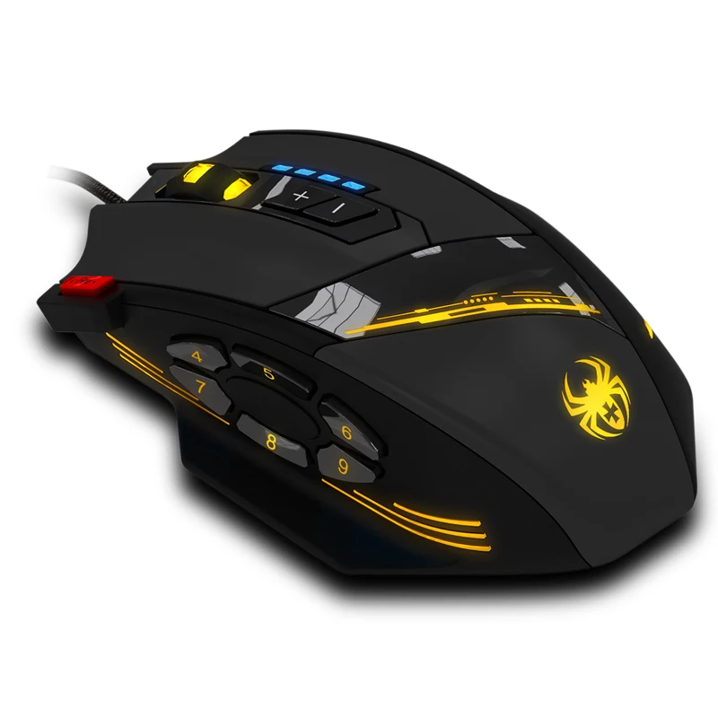 Hot sale 12 Programmable Buttons Wired LED Optical USB Gaming Mouse