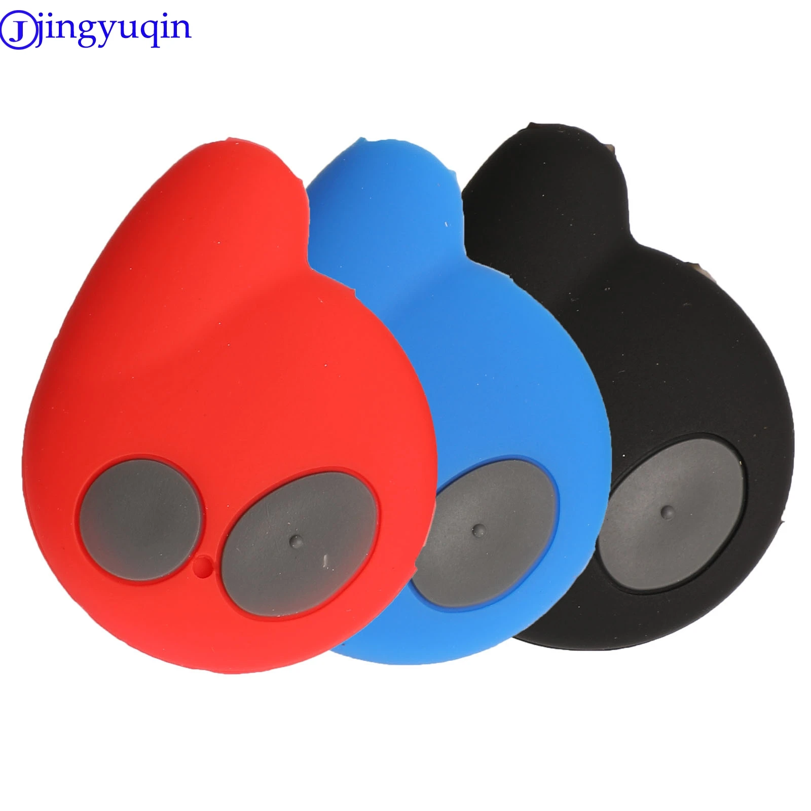 

jingyuqin Car Key Silicone Cover Case For Toyota 2 Buttons Smart Auto Car Keys Fob Cover Keychain For Honda Cobra Alarm Styling
