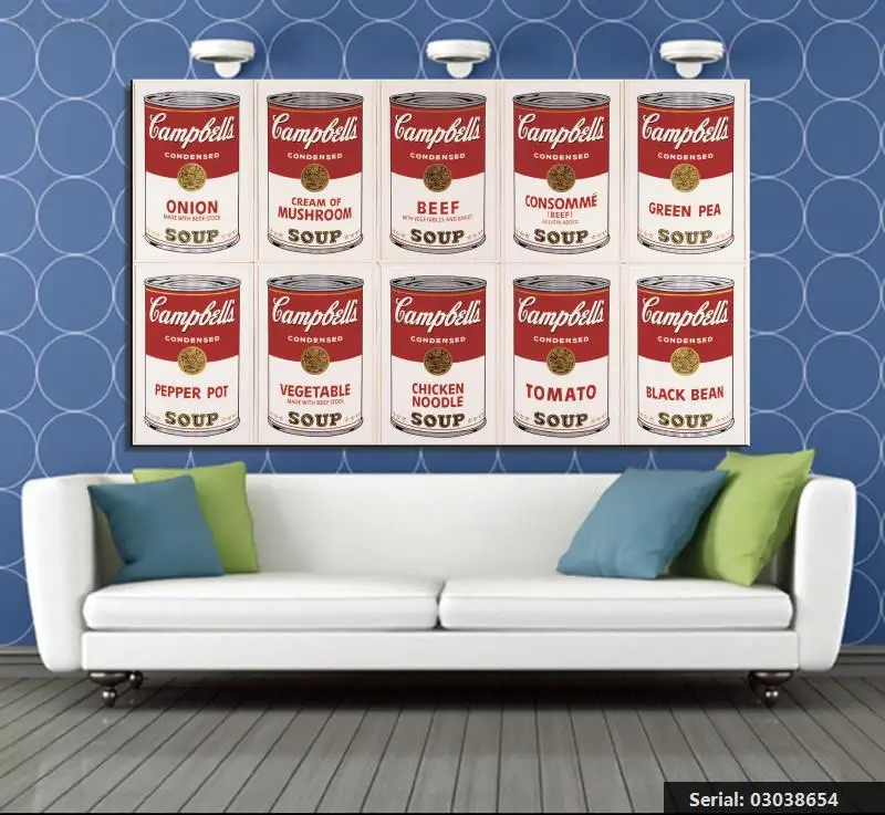 

yu dong jin Andy Warhol Still life Abstract oil Painting Drawing art Spray Unframed Canvas iron miniature wine 03038654