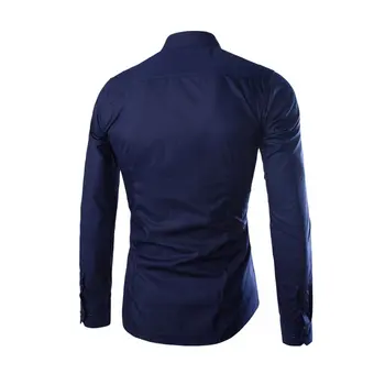 

Fashion Spring Autumn Men Work Shirt Long Sleeve Solid Color Easy-Care Anti Wrinkle Man Casual Shirts M-3XL TC21