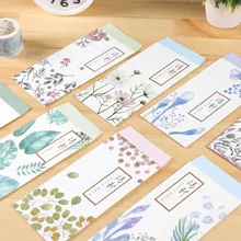 5 шт. канцелярские товары японский стиль ветер ручная роспись небольшой свежий конверт цветной бумажный мешок для хранения сообщения простая креативная бумага