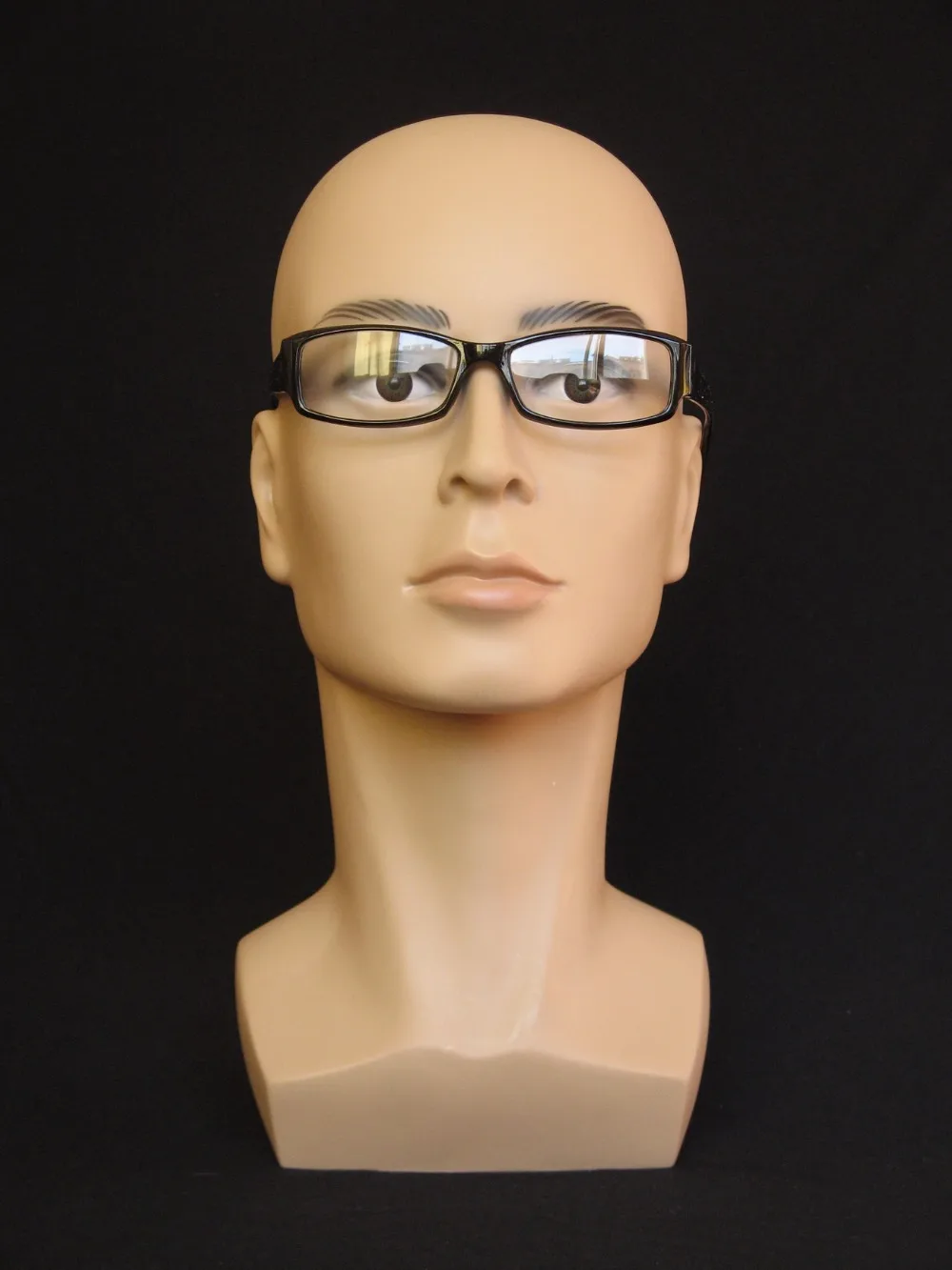High Quality Realistic Plastic Male Mannequin Dummy Head For Hat/ Wig