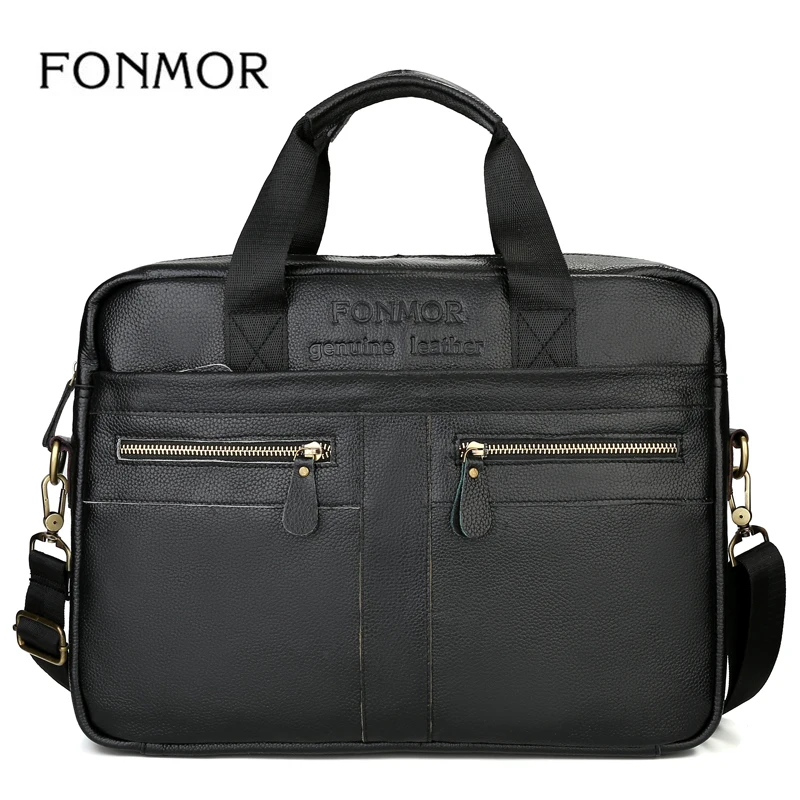 0 : Buy High Quality Fashion Briefcase Messenger Bag for Men Leather Laptop Bags ...