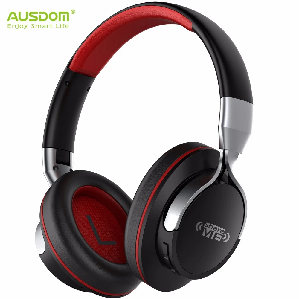 

Ausdom AH861 Over-the-Ear Wireless Headphones Bluetooth Headset ShareMe Function Handsfree Call with Mic for IOS Android PC TV