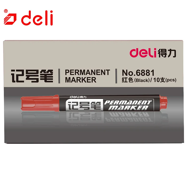 Deli 10 шт. маркерная ручка для рисования CD тканевая бумага деревянные перманентные