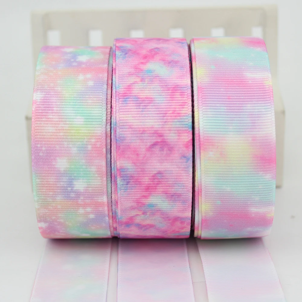 

Glowing pink double face printed grosgrain ribbon gift packaging ribbons Sewing Accessories Fabric DIY Supplies Apparel Tape