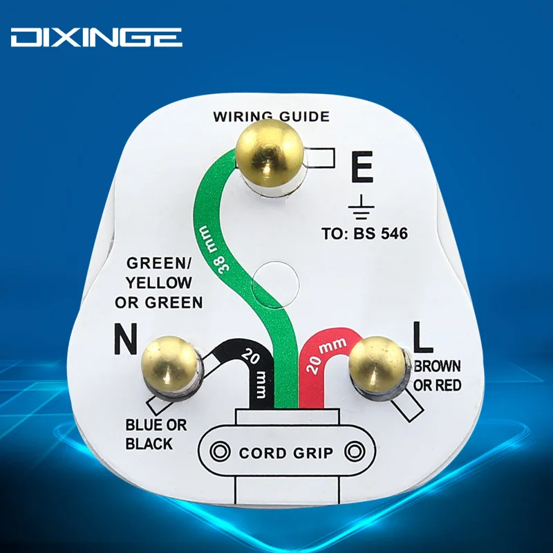 20 шт./лот, британский 15a250v Power Plug, бакелит огнезащитных основа медная фурнитура