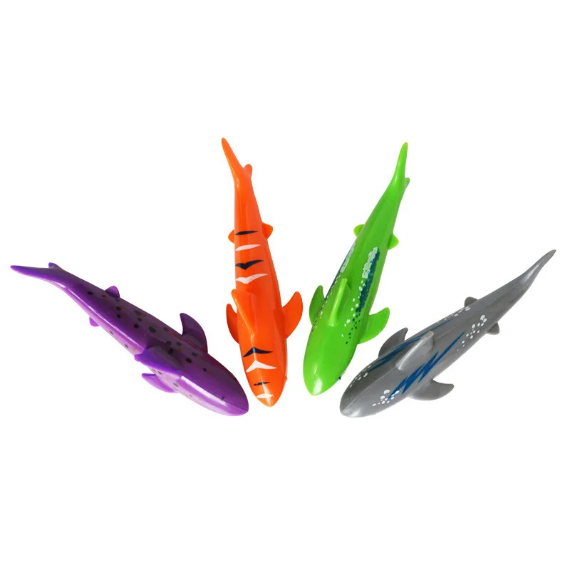 

4pcs Diving Toy Pool Dive Shark Throwing Water Torpedo Underwater Fun For Children Kids @ZJF