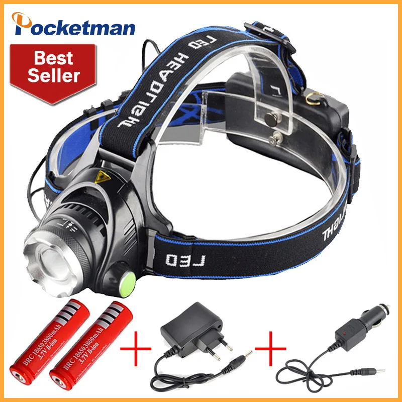 Налобный фонарь XML T6 светодиодный 4000 лм|lampe frontale|led headlamp zoomled |