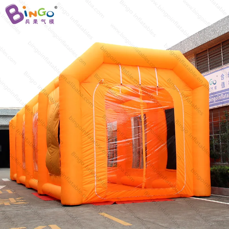 Personalized 16.2X5X4.8 meters orange inflatable inflatable truck tent / inflatable paint booth