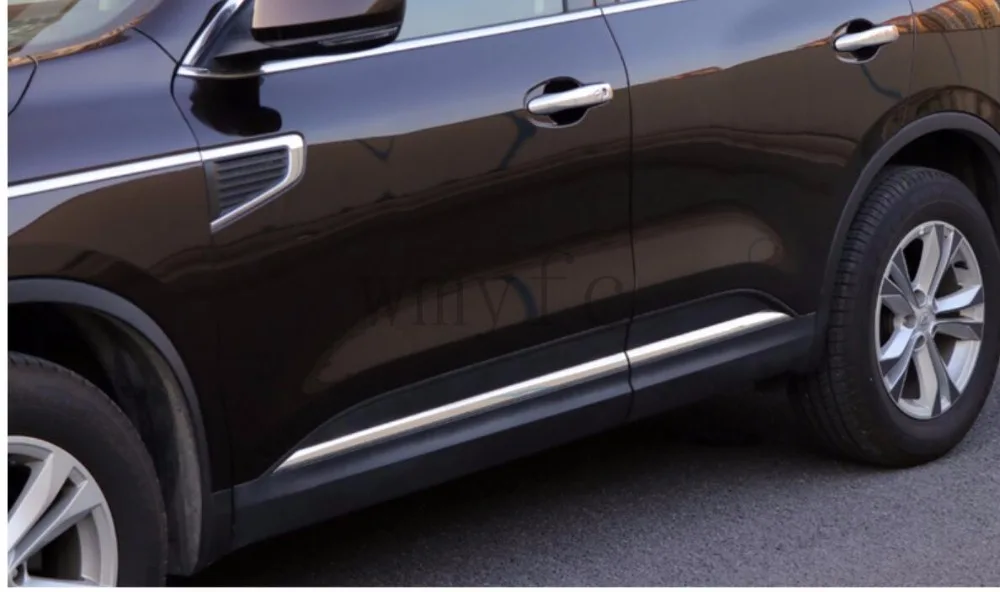 Автомобильная Боковая дверь обшивка корпуса из нержавеющей стали для Renault Koleos форма для изготовления крышки наклейки Глянцевые Серебряные аксессуары