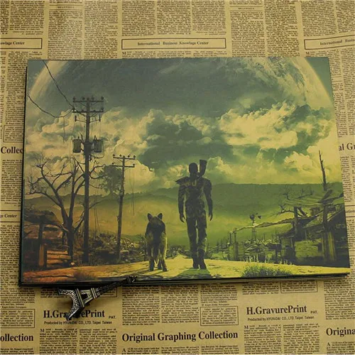 Style 11 Винтажный игровой плакат Fallout 3 4, детская комната, домашний декор, игровой рисунок, ретро крафт настенная бумажная наклейка, декоративные наклейки на стены - Цвет: Style 11