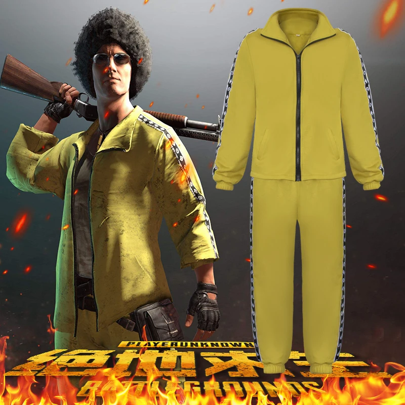 PUBG Playerunknown's Battlegrounds косплей костюм пальто желтый спортивная одежда костюмы для