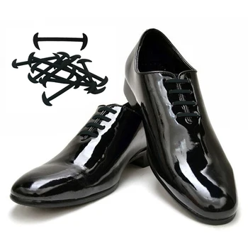 

12Pcs/Pack Fashion Silicone Leather Shoe Lace for Lazy Men&Women Elastic Needn't to Tie Shoelaces All Sneakers Fit Strap