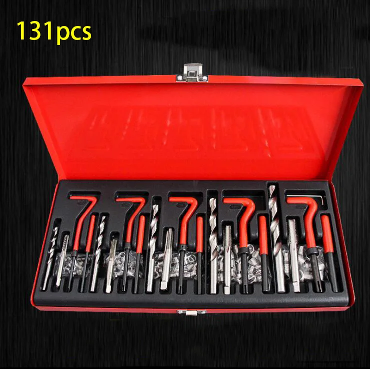 131Pcs Helicoil Auto Engine Block Restoring Damaged Thread repair tool