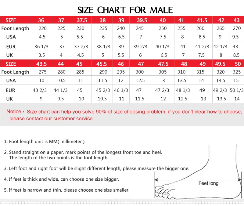 Li Ning Shoes Size Chart