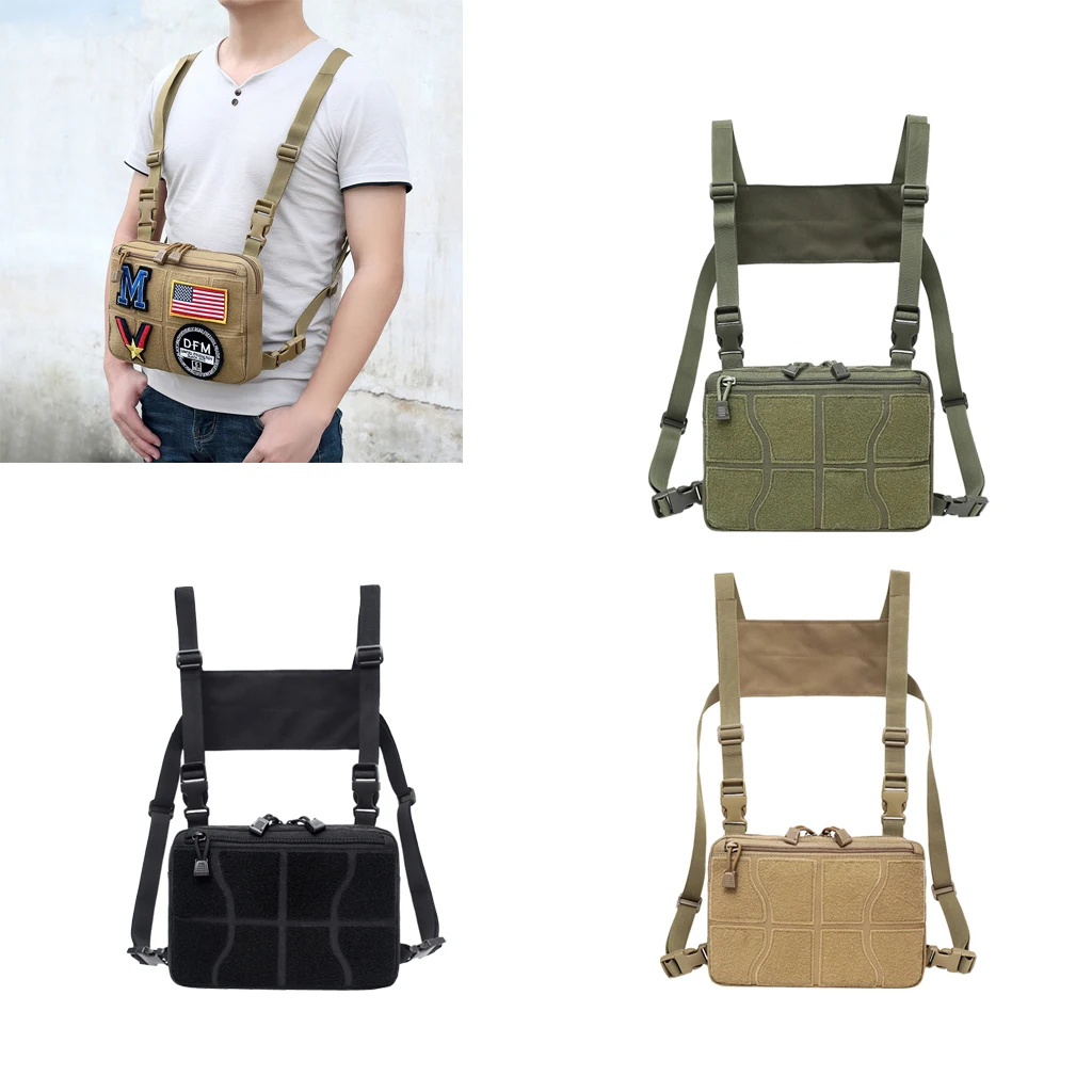

Multi Purpose Vest Rig Bag Radios Pocket Chest Harness Pouch Pack for Men Women Outdoor Camping Climbing Wild Survival Tools