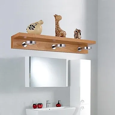

Wall Sconce,Modern Oak Led Bathroom Mirror Light ,LED Wall Lamp Light With 3 Lights Free Shipping