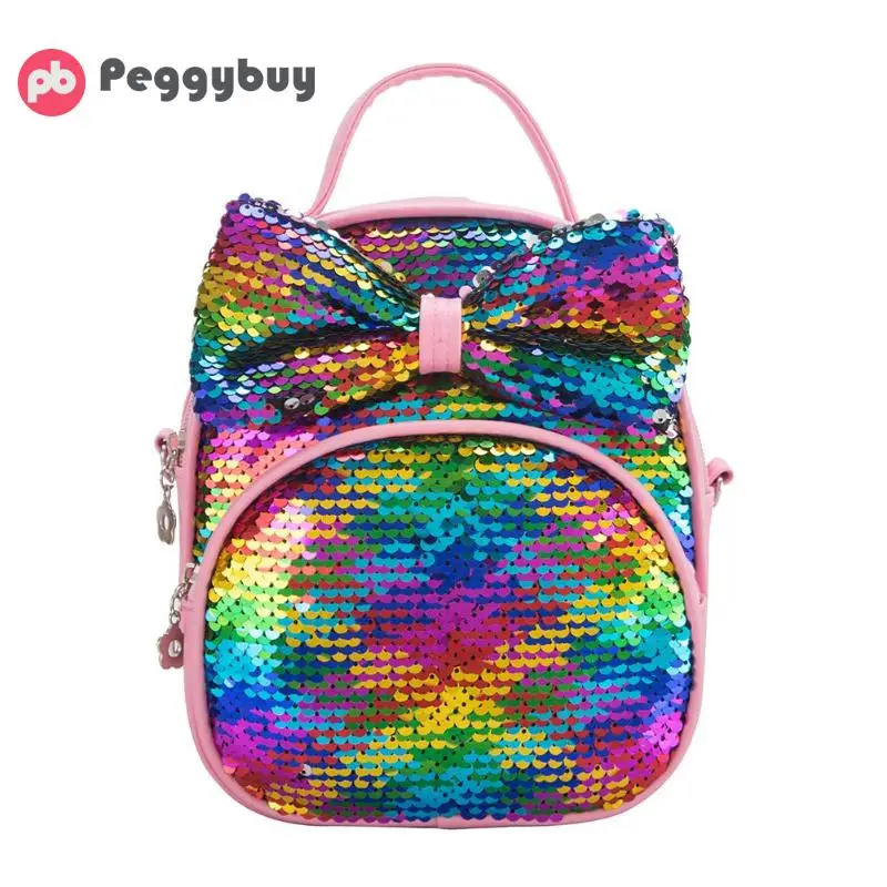 Для женщин Мини рюкзаки с пайетками для девочек-подростков школьные сумки через плечо дорожные рюкзаки Модные рюкзаки Детский рюкзак - Цвет: Многоцветный