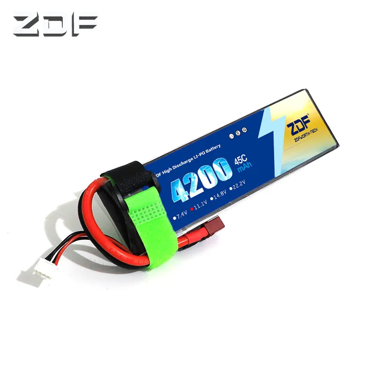 Аккумулятор ZDF Lipo 3S 11 1 В 4200 мА · ч 45C для радиоуправляемого автомобиля