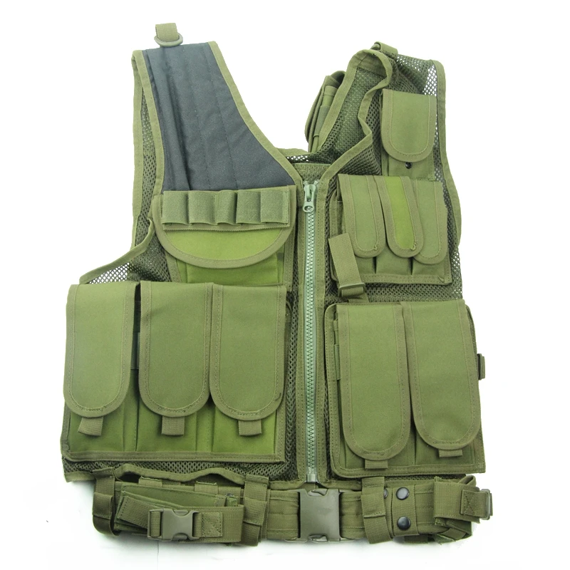 

Army Green Combat Tactical Vest Military Protective Airsoft Camouflage Vest Outdoor Hunting Training Vests Clothes Accessories