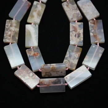 

23x43mm,Natual Pink Cherry Blossom Aga te Spacer Chamrs Beads,Smooth Sakura Agates Slab Slice Beads Pendant Findings,9PCS/Strand