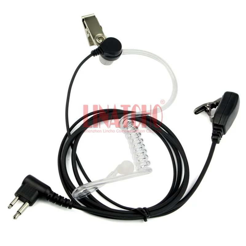 2 pin air tube ear earpiece mic two way radio GP308 GP350 GP2000 walkie talkie headphone headset