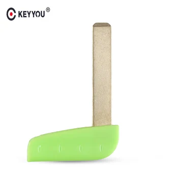 

KEYYOU Replacement Remote Key Card Shell Case Smart Card Auto Key Case For Renault Laguna 2 3 Button Green Uncut Blank Blade