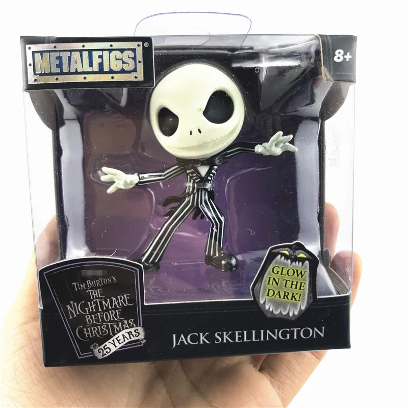 Оригинальная игрушка, светится в темноте, гаражный набор, Кошмар перед Рождеством-Джек Скеллингтон, фигурка, Коллекционная модель игрушки